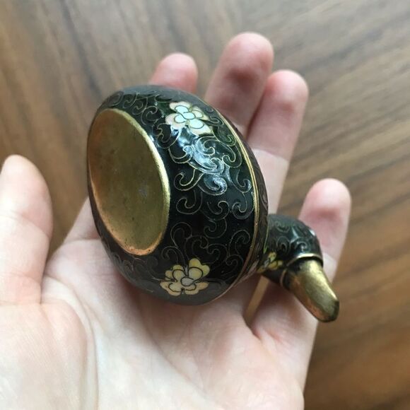 Antique Enamel duck ring holder - Picture 5 of 5